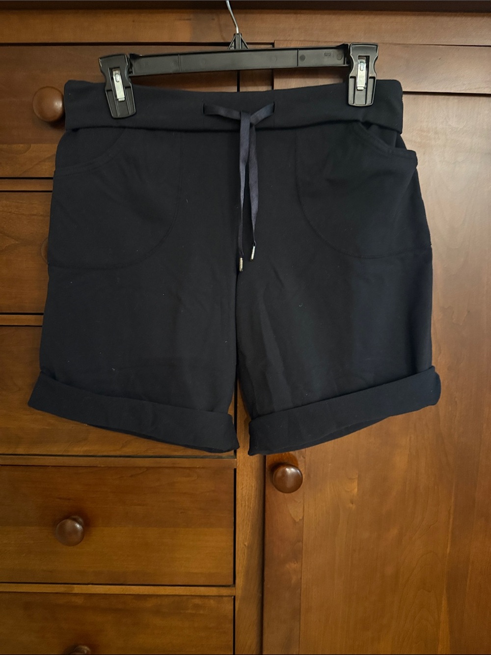 lululemon athletica Black Rolled-Hem Drawstring Shorts